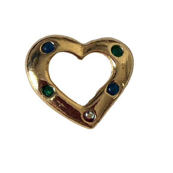 24PCS High Quality Gold Plated Heart Charm with Crystals Bulk for Jewelry Making - Picture 2 of 10